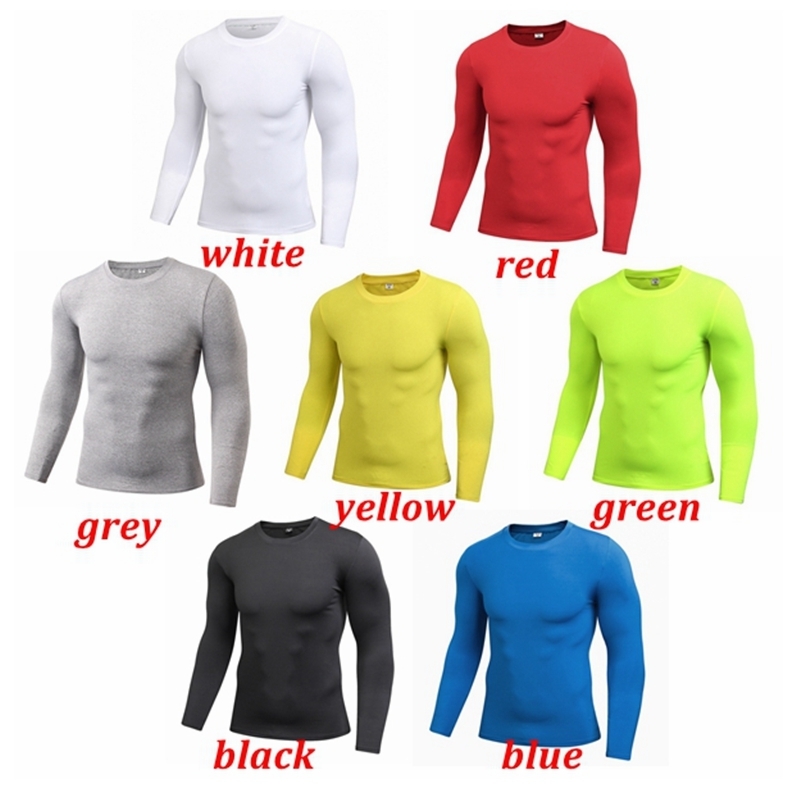 Men's T-Shirts Comfortable Mens Compression Under Base Layer Top Long Sleeve Tights Sports Rashgard Running T-shirt Gym T Shirt Fitness 220906