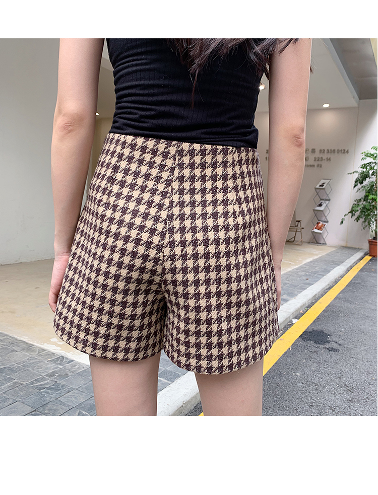 Two Piece Dress French Houndstooth Tweed Two Piece Set Women Vintage Temperament Jakcet Coat Blazer Shorts Suit Female Autumn Winter 220906