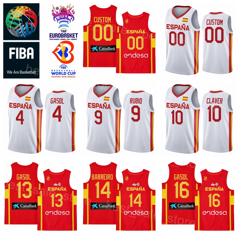 Print 2022 EuroBasket Spain Basketball 14 Willy Hernangomez Jersey 7 Jaime Fernandez 2 Lorenzo Brown 16 Usman Garuba 5 Rudy Fernandez 4 Pau Gasol 16 National Team, White
Print 2022 EuroBasket Spain Basketball 14 Willy Hernangomez Jersey 7 Jaime Fernandez 2 Lorenzo Brown 16 Usman Garuba 5 Rudy Fernandez 4 Pau Gasol 16 National Team, White