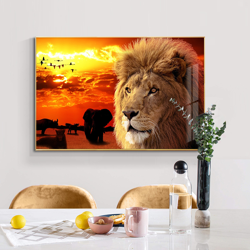 Canvas Painting African Sunset Lion With Tiger Posters and Prints Scandinavian Cuadros Wall Art Picture for Living Room
Canvas Painting African Sunset Lion With Tiger Posters and Prints Scandinavian Cuadros Wall Art Picture for Living Room