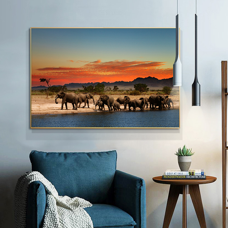 Painting African Grassland Elephant Oil on Canvas Scandinavian Posters and Prints Cuadros Wall Art Pictures For Living Room
Painting African Grassland Elephant Oil on Canvas Scandinavian Posters and Prints Cuadros Wall Art Pictures For Living Room