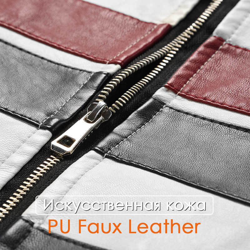 Men's Leather Faux Ucrazy Autumn Casual Vintage Motor Spliced Jacket Coat Winter Fashion Biker Warm Jackets 220905