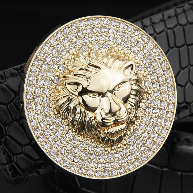 Men Fashion Designer Genuine Leather Luxury Metal Alloy Buckle Lion Belt Cowskin Sash Wide High Quality Ceinture Homme Belts177V, Black
Men Fashion Designer Genuine Leather Luxury Metal Alloy Buckle Lion Belt Cowskin Sash Wide High Quality Ceinture Homme Belts177V, Black