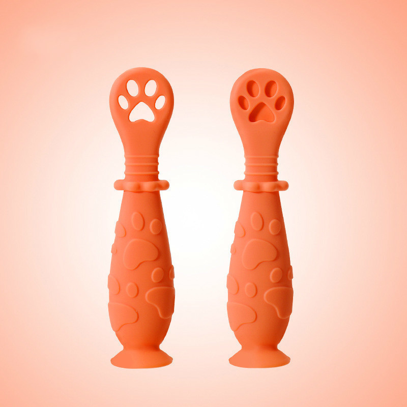 Cups Dishes Utensils 2PCS Set Pre Spoon Baby Set BPA Free Silicone Self Feeding Utensil Weaning for Kids Ages 6 Months 220906