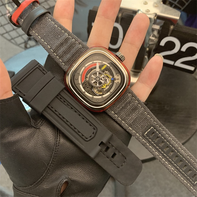 Watch Maestro Design Square Case High Tempered Glass Brown Strap Automatic Mechanical
Watch Maestro Design Square Case High Tempered Glass Brown Strap Automatic Mechanical