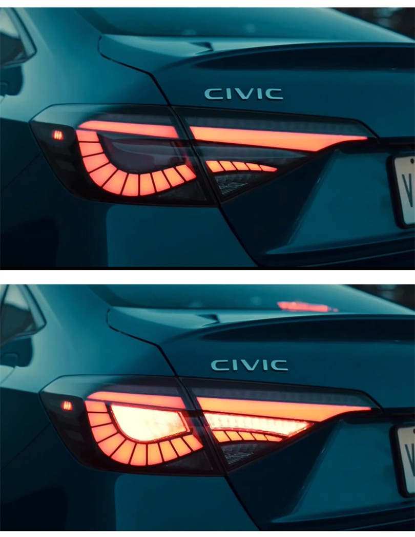 Automotive Accessories Tail Lamp for Honda Civic LED Taillight 2021-2022 Civic X G11 Rear Fog Brake Turn Signal