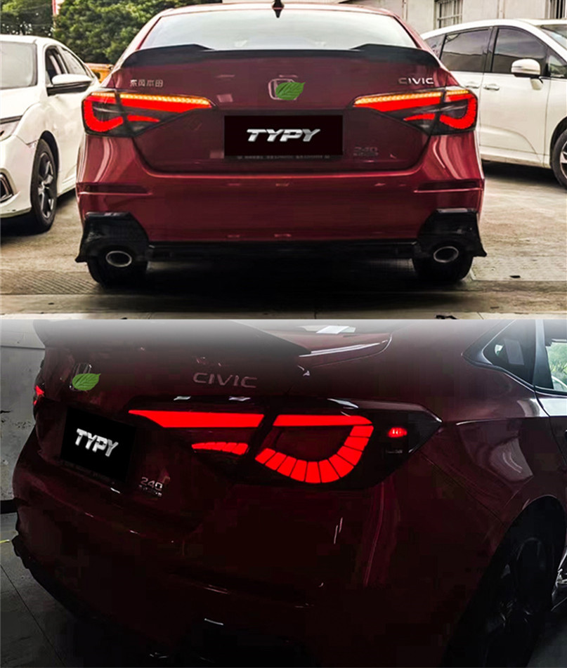 Automotive Accessories Tail Lamp for Honda Civic LED Taillight 2021-2022 Civic X G11 Rear Fog Brake Turn Signal