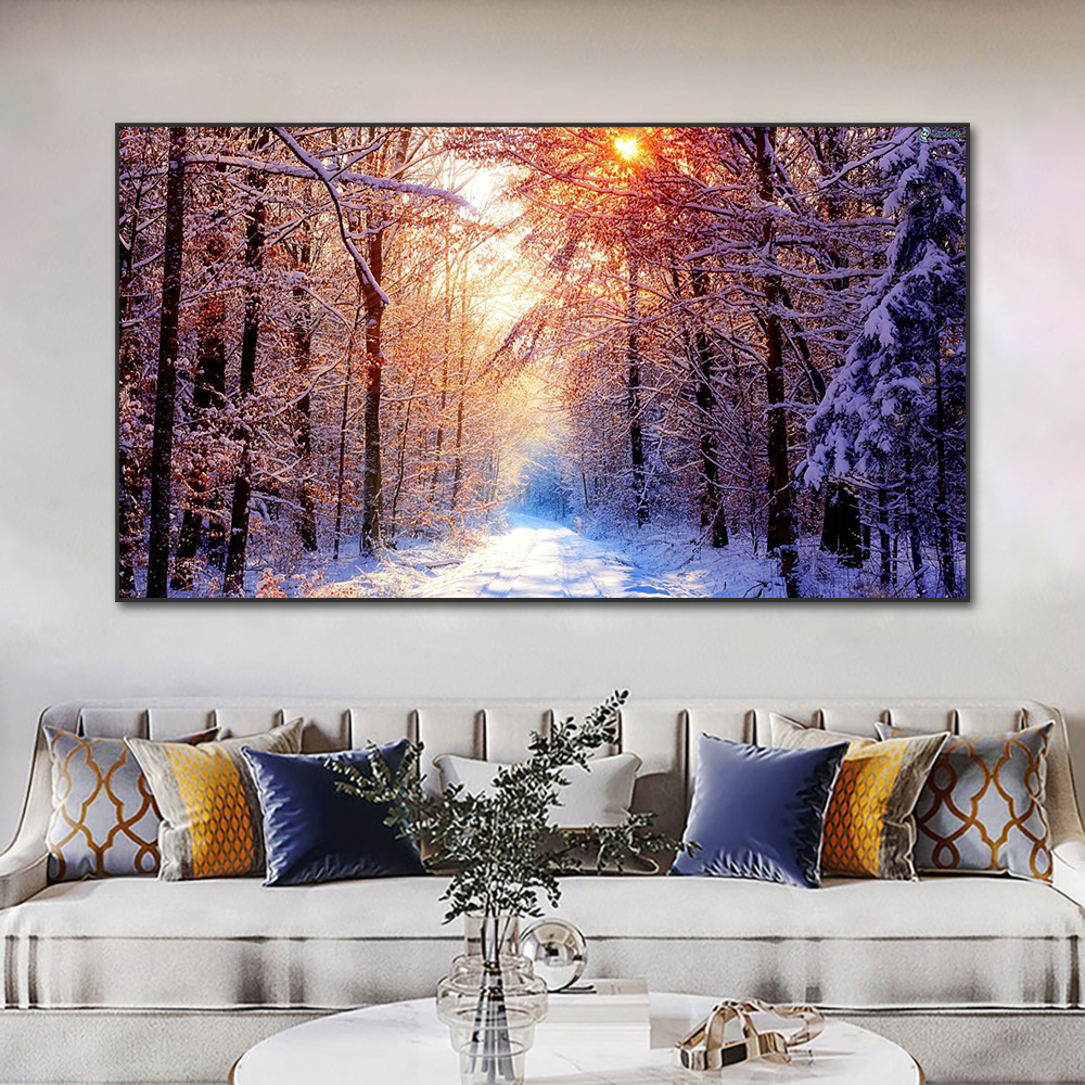 Abstract Green Forest Canvas Painting Modern Nordic Lansscape Posters And Prints Wall Art Picture For Living Room Home Decor