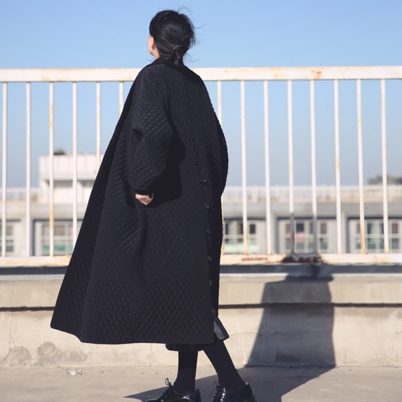 Women's Trench Coats LANMREM European Highest Quality Jacket Winter Women Oversized Loose Black Windbreaker Long Trench Coat In Stock WTH12 22090