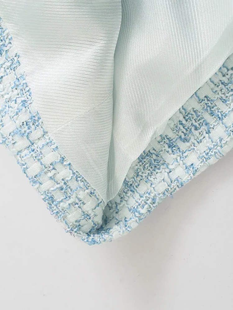 Women's Suits Blazers Casual Women Tweed Blazer Vintage Office Lady Jacket Coat Double Breasted Spring Autumn Outerwear Female Chic Tops 220906