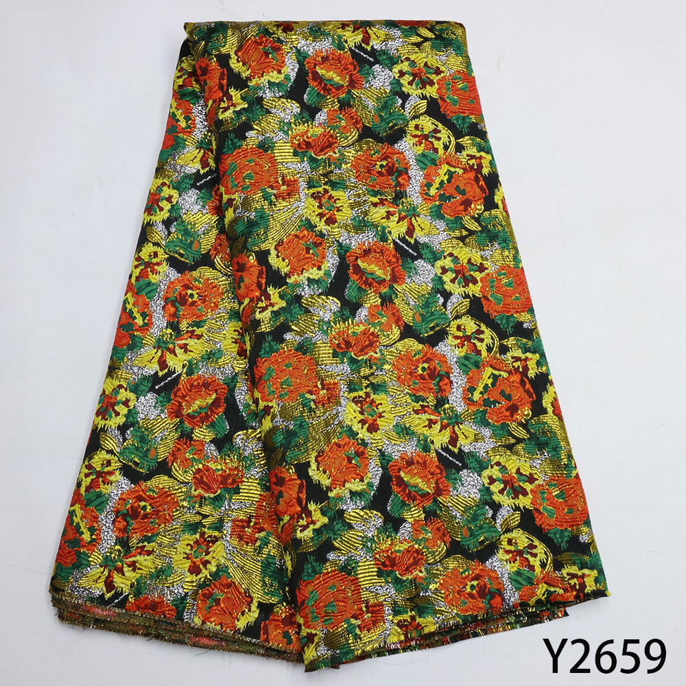 Tulle Fabric Satin 2022 Nigerian Brocade Gild Lace African Jacquard Fabric 5 Yards For Sewing Dress Y2659 
Tulle Fabric Satin 2022 Nigerian Brocade Gild Lace African Jacquard Fabric 5 Yards For Sewing Dress Y2659