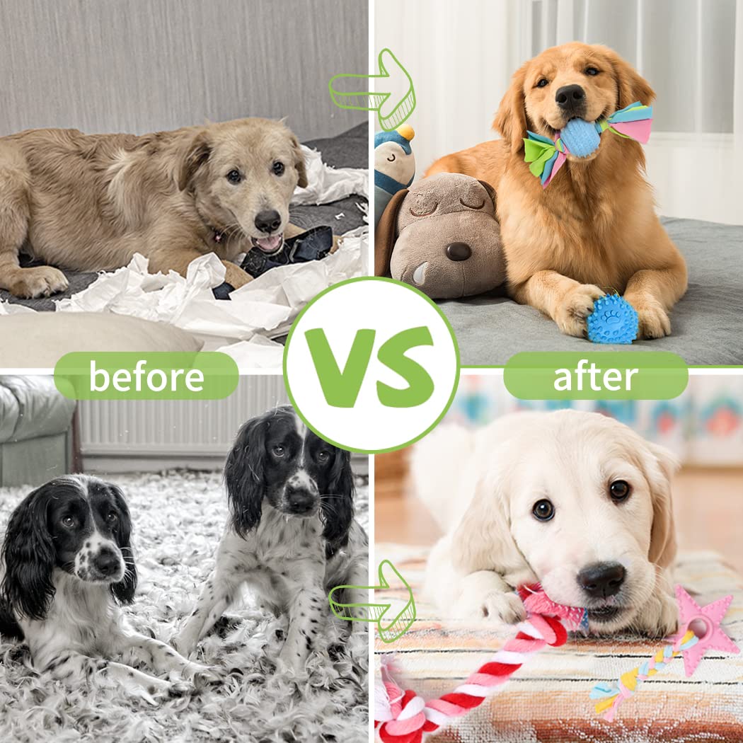 Dog Toys Chews Squeaky For Puppy Small Medium Dogs 18 Units Stuffed With Rubber In Bk Plush Toy Safe Fetch Chew Pack Chewi Ediblesbag