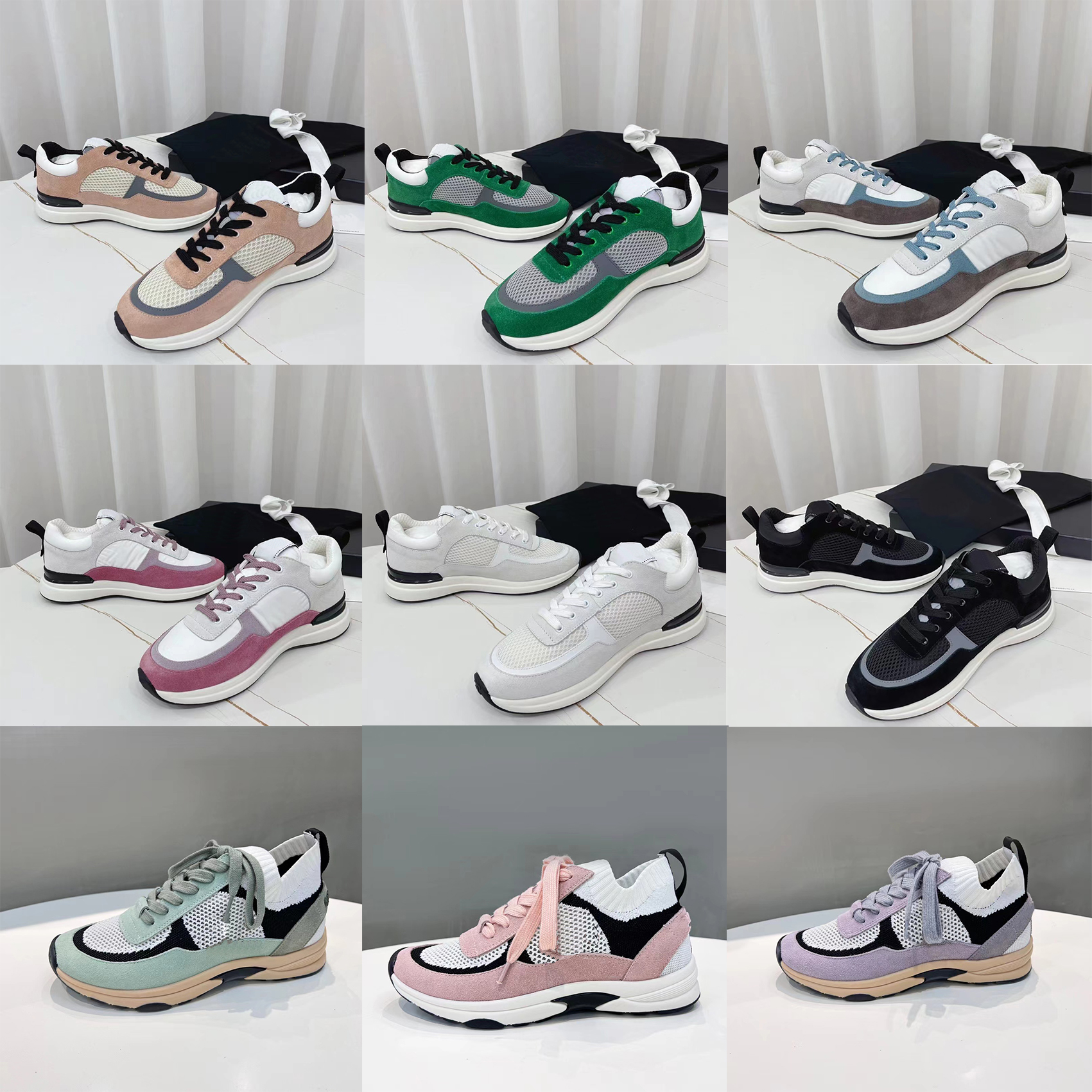 Designer Women Casual Shoes Calfskin Candy Colors Reflective Suede Leather Sneakers Vintage Trainers Fashion Stylist Leisure Lace-up Patchwork Shoe High Quantity, Color1
Designer Women Casual Shoes Calfskin Candy Colors Reflective Suede Leather Sneakers Vintage Trainers Fashion Stylist Leisure Lace-up Patchwork Shoe High Quantity, Color1