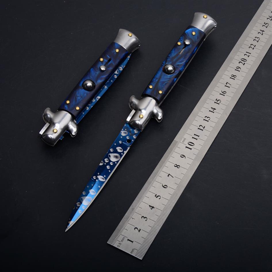 The 9'' ACK Blue Godfather Stiletto Mafia Horizontal Folding knife Automatic Pocket knives 11 13 Inch 9 EDC Tools2451
The 9'' ACK Blue Godfather Stiletto Mafia Horizontal Folding knife Automatic Pocket knives 11 13 Inch 9 EDC Tools2451