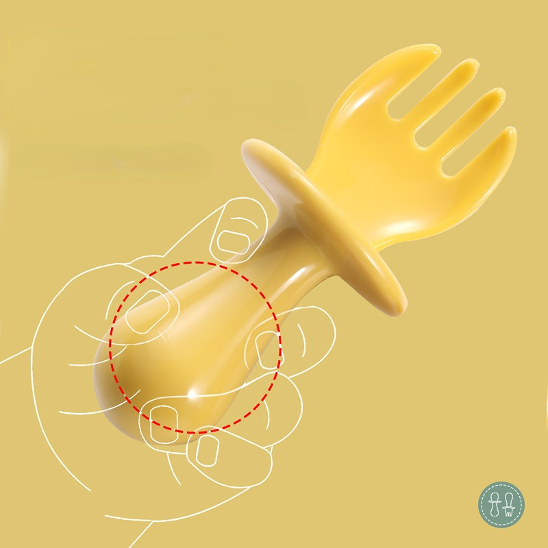 Cups Dishes Utensils 2Pcs Set Mini Spoon Fork for Baby Solid Color Set Feeding Learn To Eat Infant Manipulative Ability Tableware 220906