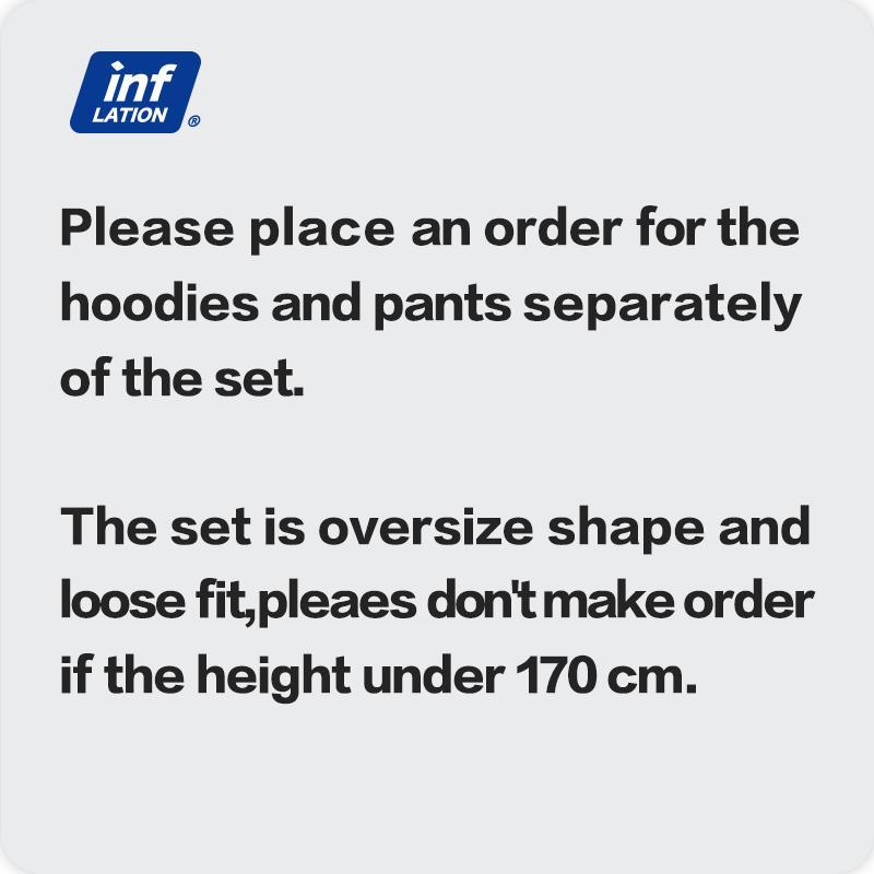Men's Tracksuits INFLATION Oversized Hooded Tracksuit Men Streetwear Blank Hoodie Set Unisex Sweatpant Set Men Spring Leisure Jogging Suit 220905