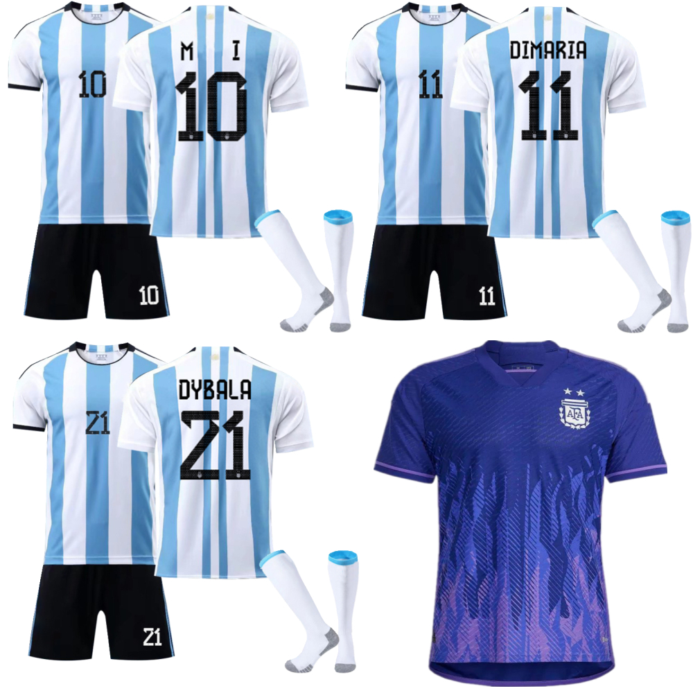 2022 Argentina World Cup fan tees football jersey outdoor apparel Blue and white striped T-shirt jerseys number 9 10 11 21 22 jersey sets tops pants kids soccer set, Home tops
2022 Argentina World Cup fan tees football jersey outdoor apparel Blue and white striped T-shirt jerseys number 9 10 11 21 22 jersey sets tops pants kids soccer set, Home tops