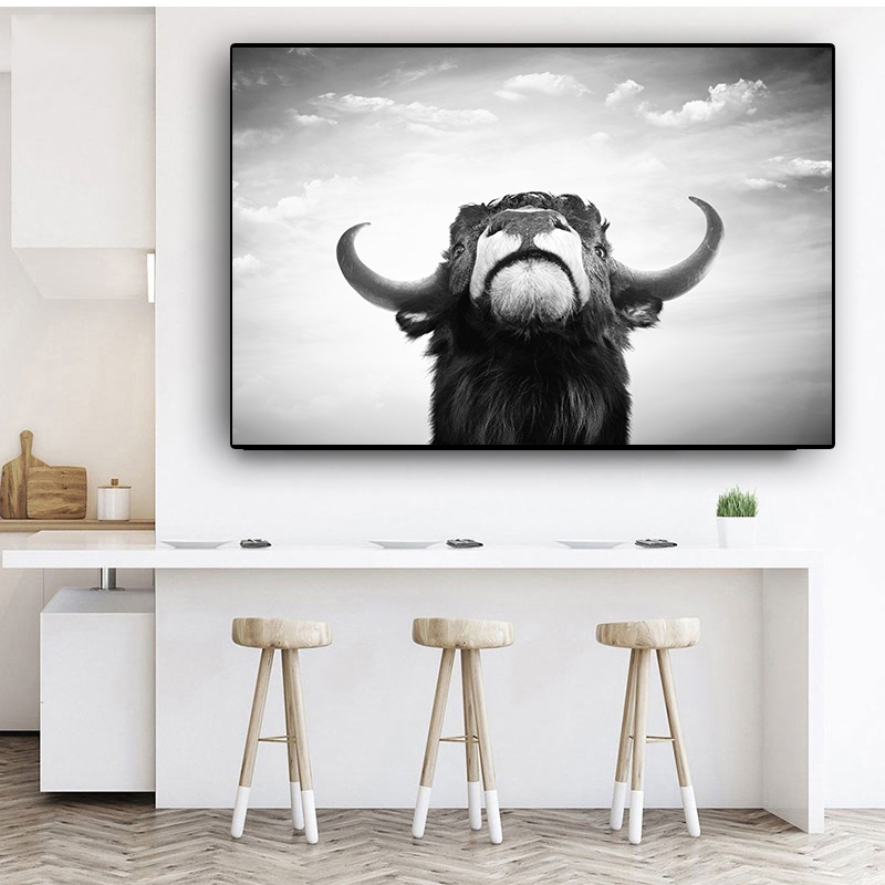 Painting Black and White Highland Cow Scandinavian Landscape Canvas Posters and Prints Cuadros Wall Art Picture for Living Room
Painting Black and White Highland Cow Scandinavian Landscape Canvas Posters and Prints Cuadros Wall Art Picture for Living Room