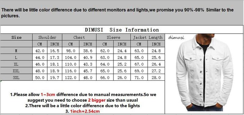 Men's Jackets DIMUSI Spring Mens Denim Jacket Fashion Male Jeans Slim Fit Casual Streetwear Vintage Men Jean Outwear Clothing.TA325 220905