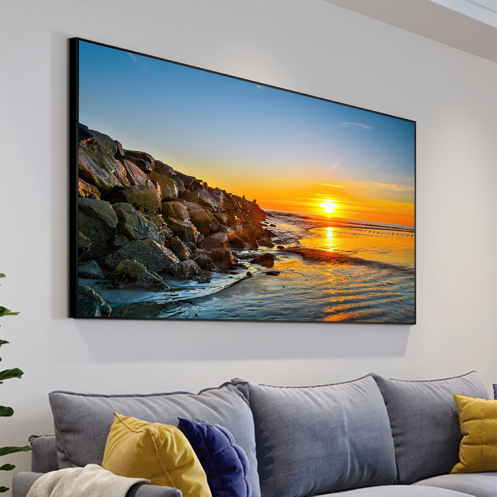 Abstract Sunset Seascape Canvas Painting Wall Art Picture Modern Nordic Landscape Posters And Prints For Living Room Home Decor