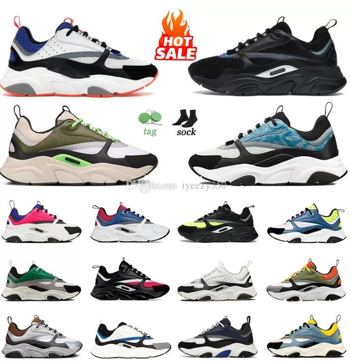 39Color Designer Lotus Luxurys B22 Sandals Casual Shoes for Men Women Leather Calfskin Reflective White Diors Technical Mesh Vintage Sneakers Trainers 36-45