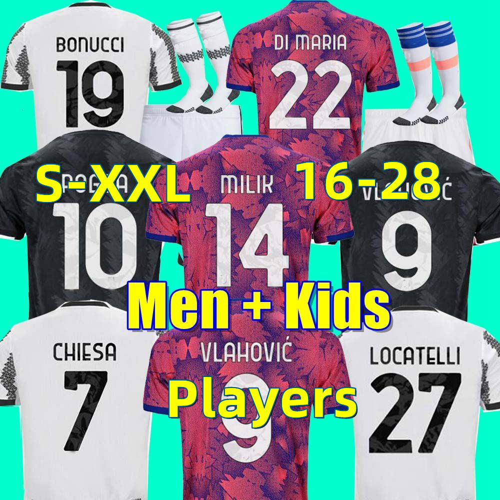 Soccer Jerseys fans player version 22 23 soccer jersey POGBA VLAHOVIC CHIESA 2022 2023 football shirt set DI MARIA LOCATELLI MORATA DE LIGT KEAN Men MILIK Juventus, Bag
Soccer Jerseys fans player version 22 23 soccer jersey POGBA VLAHOVIC CHIESA 2022 2023 football shirt set DI MARIA LOCATELLI MORATA DE LIGT KEAN Men MILIK Juventus, Bag