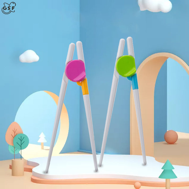 Cups Dishes Utensils Kids Training Chopsticks Fun Learning Correct Use Children 1 Pair Baby Feeding Accessories 220906