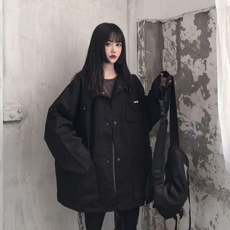 Women's Jackets Harajuku Black Jacket Men Women Techwear Coats Korean Preppy Casual All-match Vintage Stand-up Collar Sunscreen Baseball
Women's Jackets Harajuku Black Jacket Men Women Techwear Coats Korean Preppy Casual All-match Vintage Stand-up Collar Sunscreen Baseball
