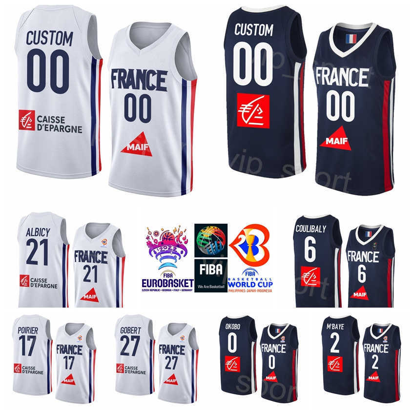 National Team 2022 EuroBasket France Jersey Basketball 7 Guerschon Yabusele Jersey 10 Evan Fournier Rudy Gobert Vincent Poirier Thomas Heurtel Elie Okobo Printed, Navy
National Team 2022 EuroBasket France Jersey Basketball 7 Guerschon Yabusele Jersey 10 Evan Fournier Rudy Gobert Vincent Poirier Thomas Heurtel Elie Okobo Printed, Navy