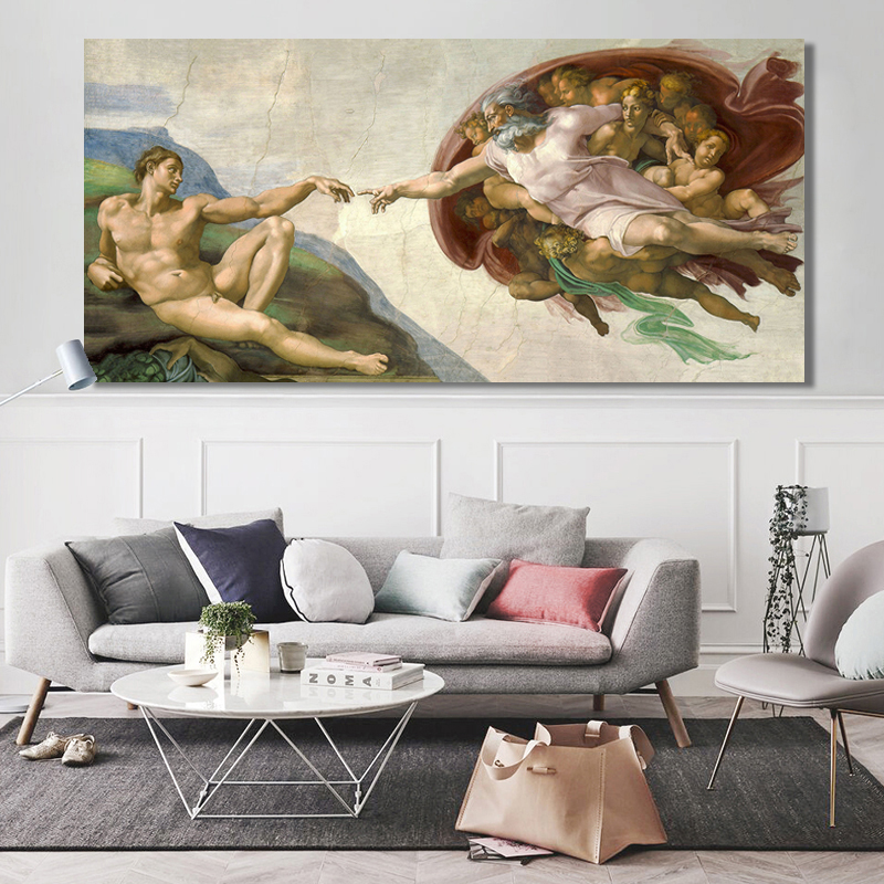 Canvas Painting Creation of Adam Posters and Prints on Wall Art Pictures for Living Room Modern Home Decor Vintage Cuadros Retro Decoration
Canvas Painting Creation of Adam Posters and Prints on Wall Art Pictures for Living Room Modern Home Decor Vintage Cuadros Retro Decoration