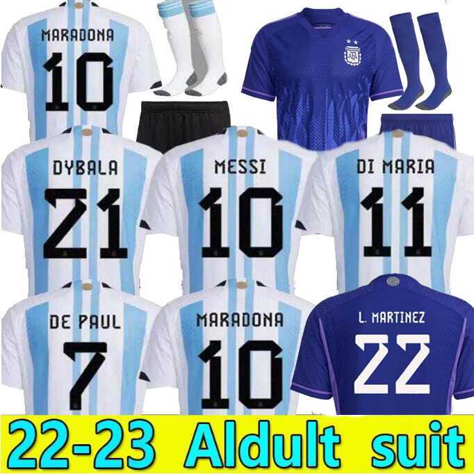 22/23 Argentina Adult suit Soccer Jerseys 2022 2023 .MARTINEZ DI MARIA DYBALA Football Shirt AGUERO MARADONA MONTIEL MARTINEZ maillot men kids home camesita mykit
22/23 Argentina Adult suit Soccer Jerseys 2022 2023 .MARTINEZ DI MARIA DYBALA Football Shirt AGUERO MARADONA MONTIEL MARTINEZ maillot men kids home camesita mykit