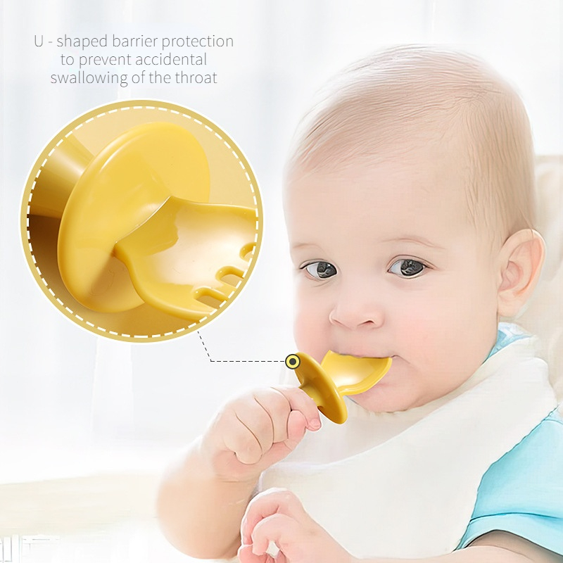 Cups Dishes Utensils 2Pcs Set Mini Spoon Fork for Baby Solid Color Set Feeding Learn To Eat Infant Manipulative Ability Tableware 220906