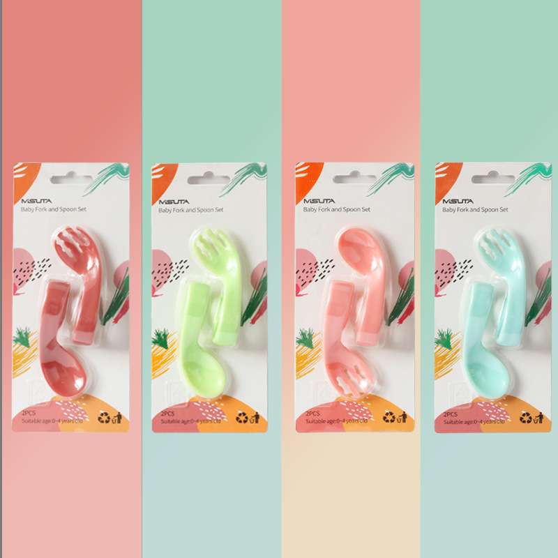 Cups Dishes Utensils Silicone Spoon Fork for Baby Toddler Tableware Cartoon Infant Food Feeding Learn To Eat Training Bendable Soft Dinnerware 220906