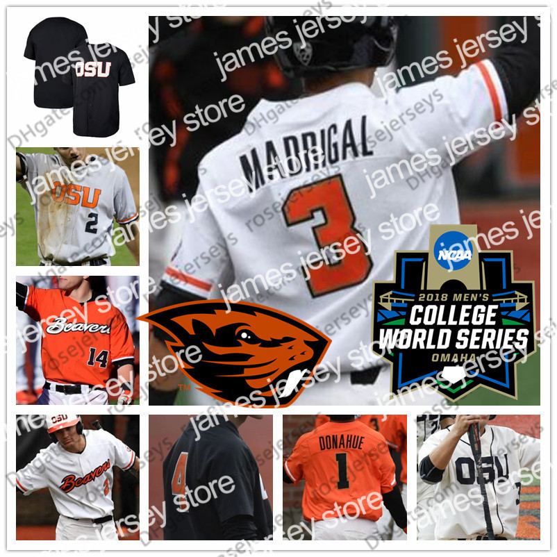 College Baseball Wears Custom Oregon State Beavers OSU Baseball White Orange Black Stitched Any Number Name #3 Nick Madrigal 35 Adley Rutschman 2018 CWS Jersey, Black with 2018 cws patch
College Baseball Wears Custom Oregon State Beavers OSU Baseball White Orange Black Stitched Any Number Name #3 Nick Madrigal 35 Adley Rutschman 2018 CWS Jersey, Black with 2018 cws patch