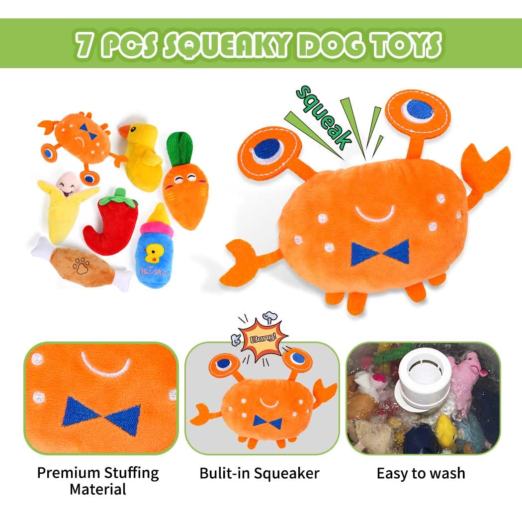 Dog Toys Chews Squeaky For Puppy Small Medium Dogs 18 Units Stuffed With Rubber In Bk Plush Toy Safe Fetch Chew Pack Chewi Ediblesbag