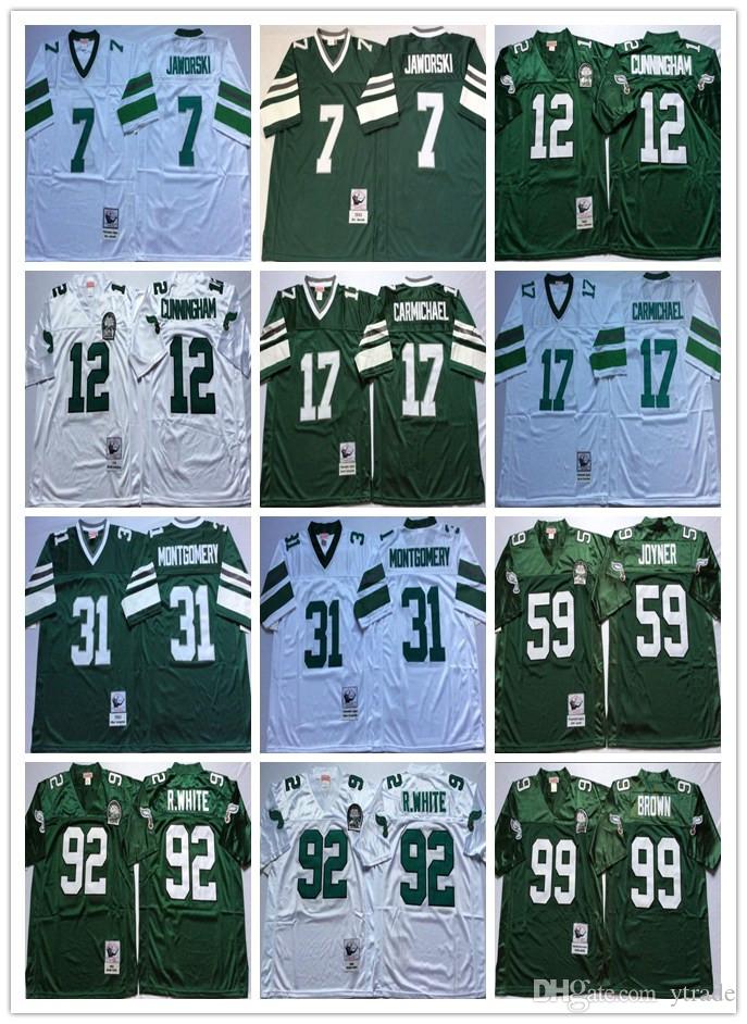 Vintage Philadelphia 12 CUNNINGHAM Football Jersey Eagle 92 R.WHITE #7 JAWORSKI 17 CARMICHAEL 99 BROWN 59 JOYNER NCAA Throwback Jersey, As
Vintage Philadelphia 12 CUNNINGHAM Football Jersey Eagle 92 R.WHITE #7 JAWORSKI 17 CARMICHAEL 99 BROWN 59 JOYNER NCAA Throwback Jersey, As
