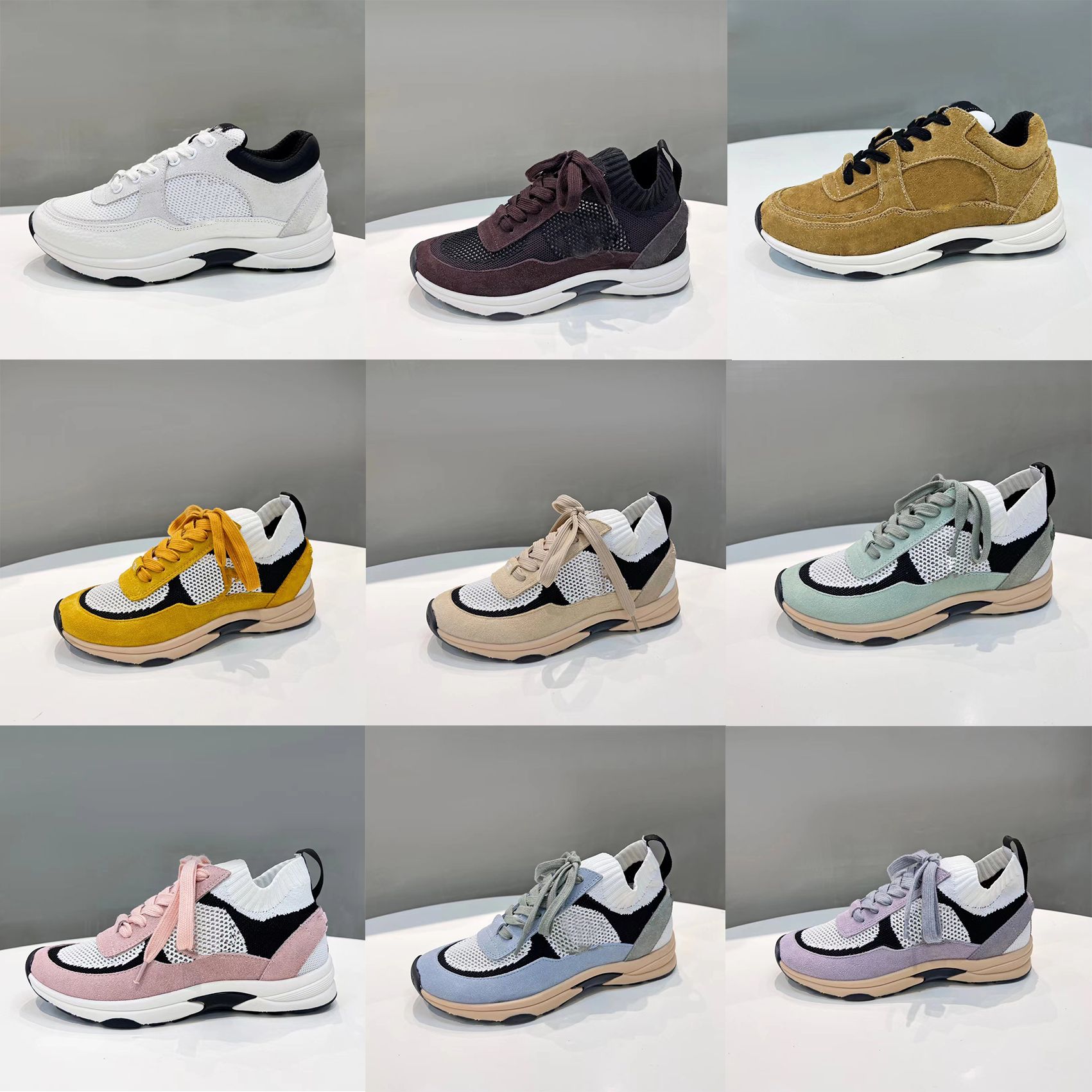 Designer Calfskin Casual Shoes Men Women Reflective Suede Leather Sneakers Vintage Trainers Fashion Stylist Leisure Lace-up Patchwork Shoe High Quantity Size35-45, Color29
Designer Calfskin Casual Shoes Men Women Reflective Suede Leather Sneakers Vintage Trainers Fashion Stylist Leisure Lace-up Patchwork Shoe High Quantity Size35-45, Color29