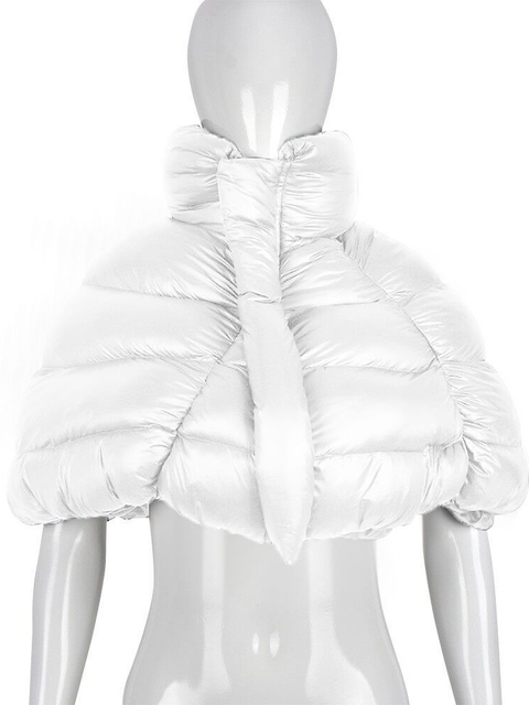 Women's Down Parkas Simenual Cotton-padded Puffer Jacket Women Irregular Sleeveless Terry Mock Neck Zipper Casual Streetwear Bread Outerwear Badd