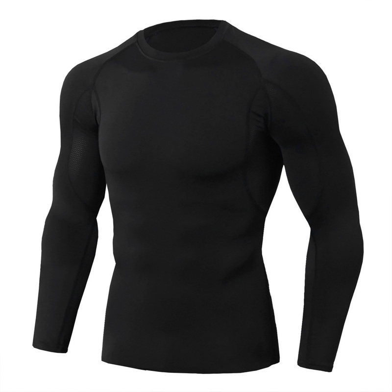 Men's T-Shirts Dry Fit Compression Shirt Men Rashgard Fitness Long Sleeves Running Shirt Men Gym T Shirt Football Jersey Sportswear Sport Tight 2