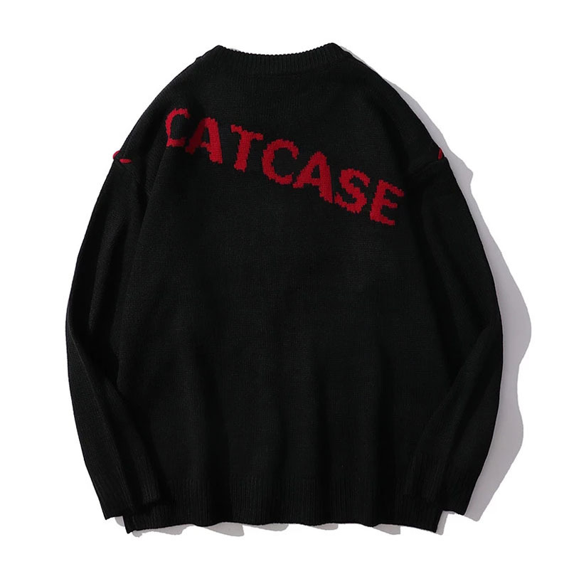 Men's Sweaters Harajuku Heart-shape Pattern Tassel Knitted Ugly Sweaters Men Hip Hop Vintage Casual Loose O-Neck College Style Pullover Couples 2