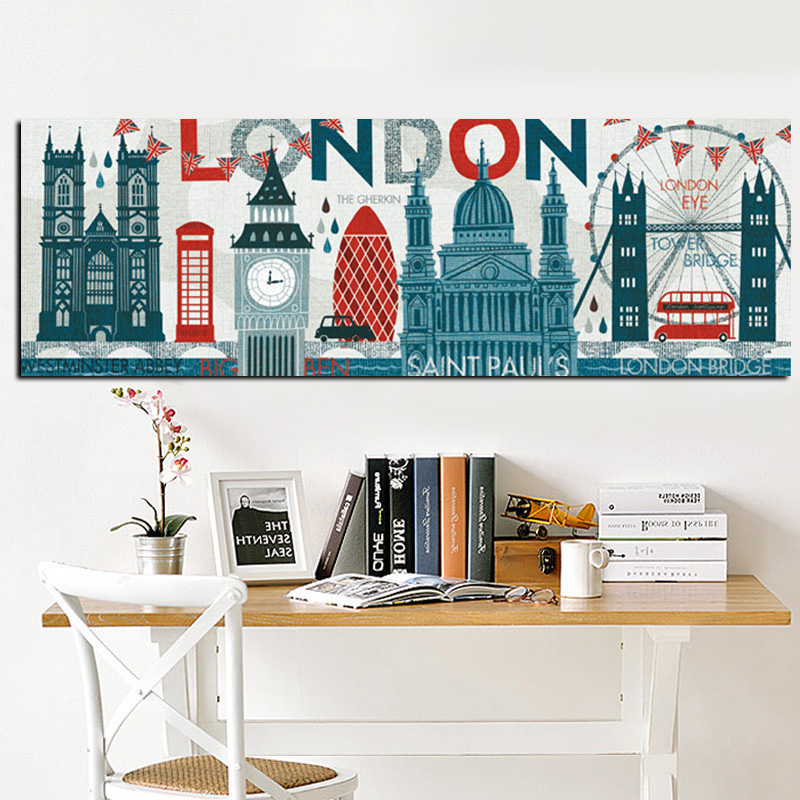 Print Canvas Art Abstract Big Ben London Eye BRIDGE City Building Landscape Painting Modern Wall Picture Poster For Living Room
Print Canvas Art Abstract Big Ben London Eye BRIDGE City Building Landscape Painting Modern Wall Picture Poster For Living Room