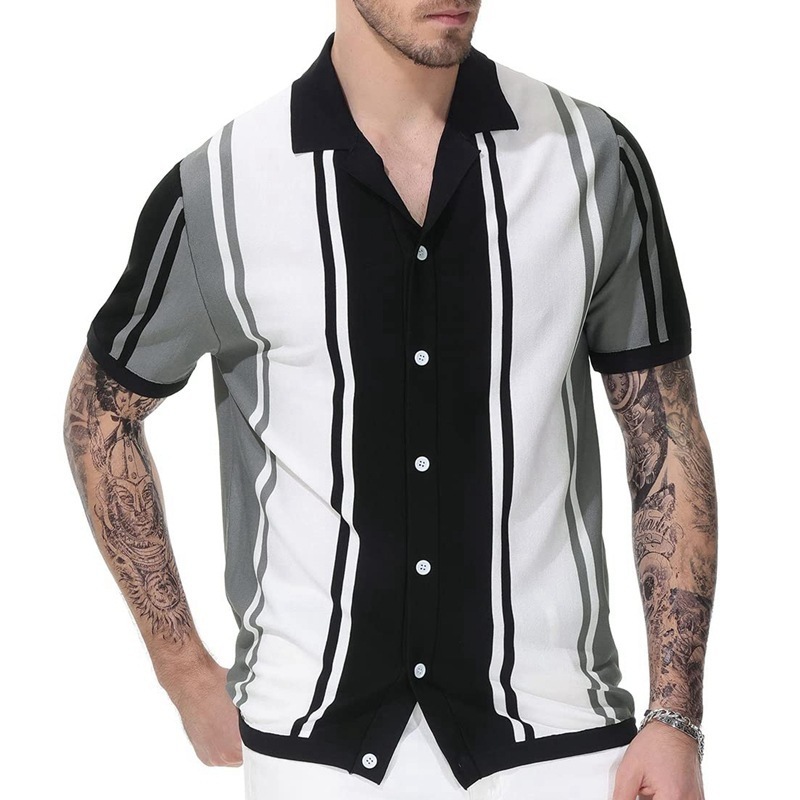 Men's Polos Men's Knitwear Short Sleeve POLO Shirt Casual Slim Fit Suit Collar Button Polo Shirt Breathable Summer Top Fashion Clothes 22090