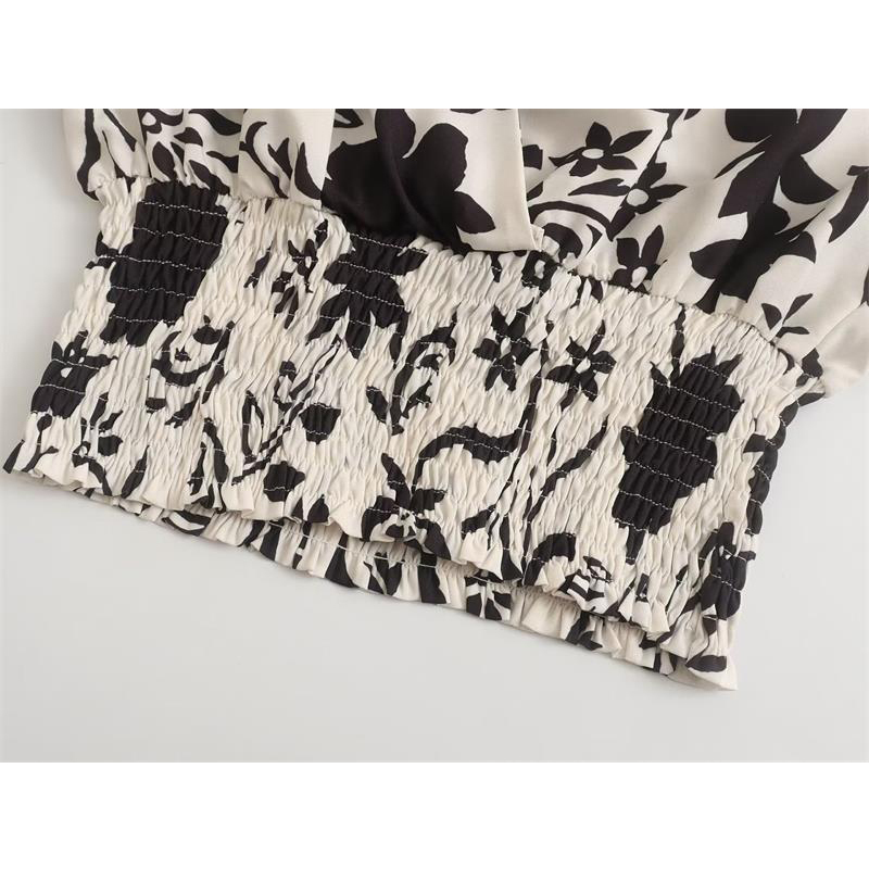 Womens Two Piece Pants Suits 2 Set Elegant Chic Women Printed Slim Fit VNeck High Waist Casual Vacation Youth 220906