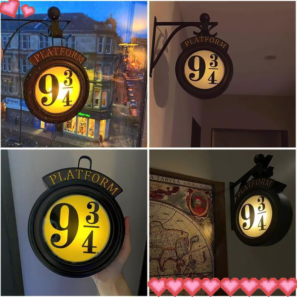 Decorative Objects Figurines Night Light LED Hanging Wall Lamps For Magic Potters Hogwartsed 3D Lamp Harries Home Room Decor Children Birthday Gift 22