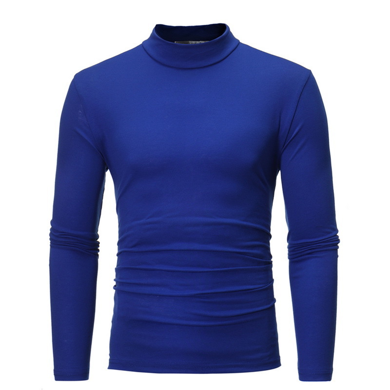 Men's T-Shirts Jodimitty Winter Warm Half High Collar Fashion Thermal Underwear Men Mock Neck Basic T-shirt Blouse Pullover Long Sleeve Top 22090