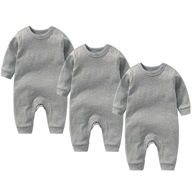 Rompers Baby Boys Rompers Roupa De Bebes Long Sleeve Winter Soft Cotton Girls Clothes Born Clothing Solid kids outfit jumpsuit 220905