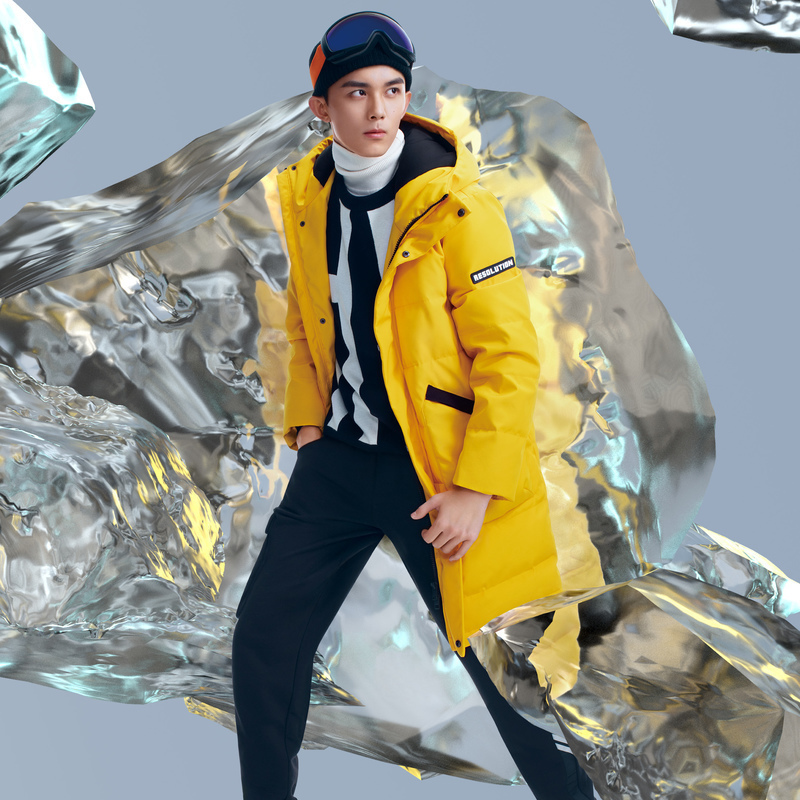 Men's Down Parkas Metersbonwe Long Down Winter Jackets Business Hooded Thick Winter Down Coat Men Solid Fashion Overcoat Outerwear Warm 220906