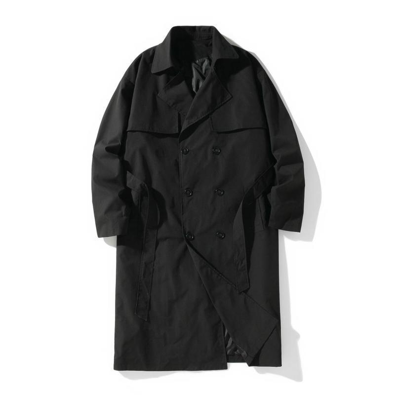 Men's Trench Coats M-5XL Autumn Plus Size Men Windbreaker Streetwear Jacket Outwear Double Breasted Long Sleeve Men Trench Coat Clothing Man XXXX