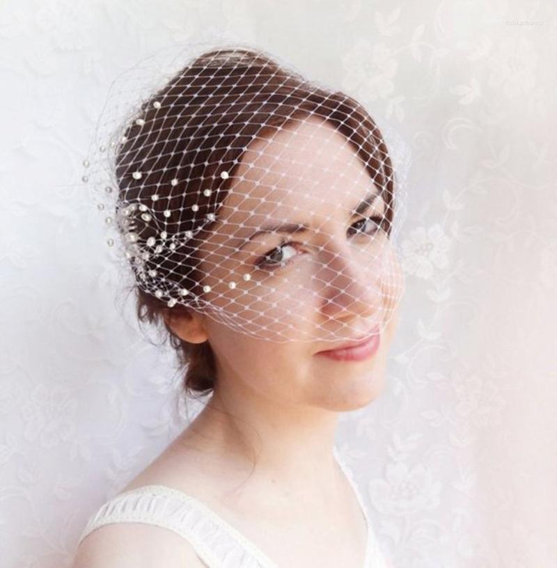 Headpieces Birdcage Veil Wedding Hat White Facinators Hats Chic Women Headwear Bridal Accessories For Party