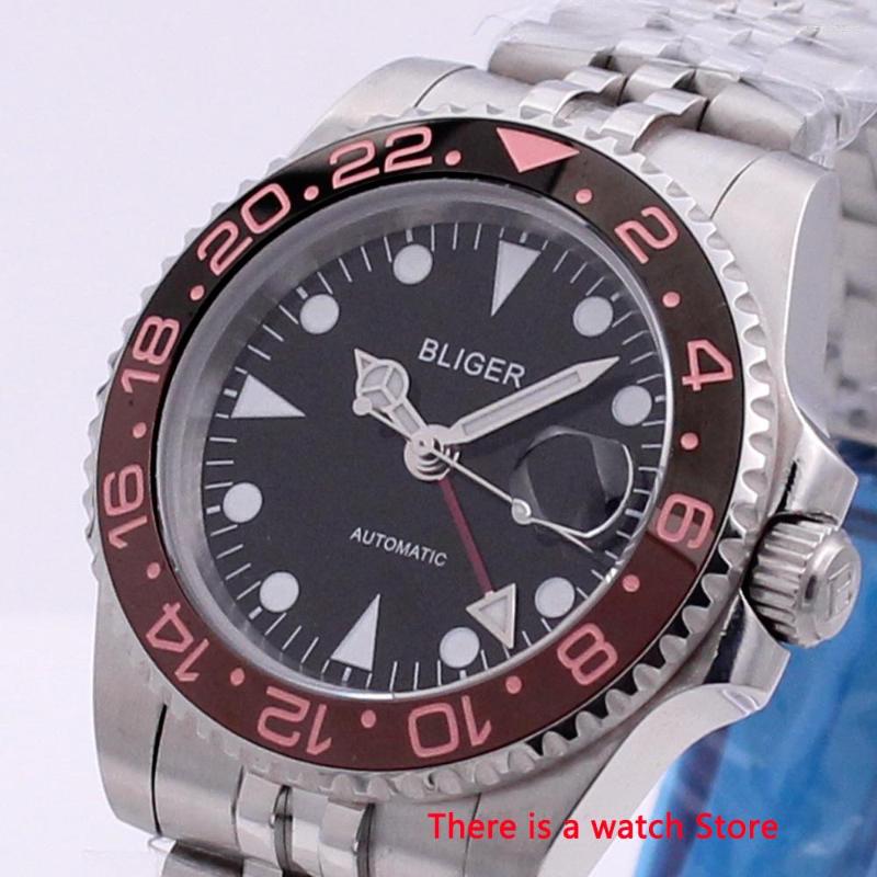 Wristwatches 40mm Automatic Mechanical Mens Watch Luxury Sapphire Crystal Vintage Clock GMT Luminous Waterproof Wristwatch Men, No2
Wristwatches 40mm Automatic Mechanical Mens Watch Luxury Sapphire Crystal Vintage Clock GMT Luminous Waterproof Wristwatch Men, No2